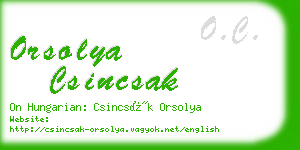 orsolya csincsak business card